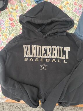 Baseball Men's Black Pullover Hoodie